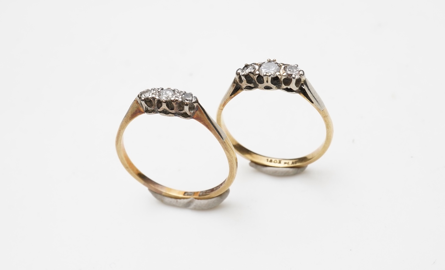 Two diamond rings